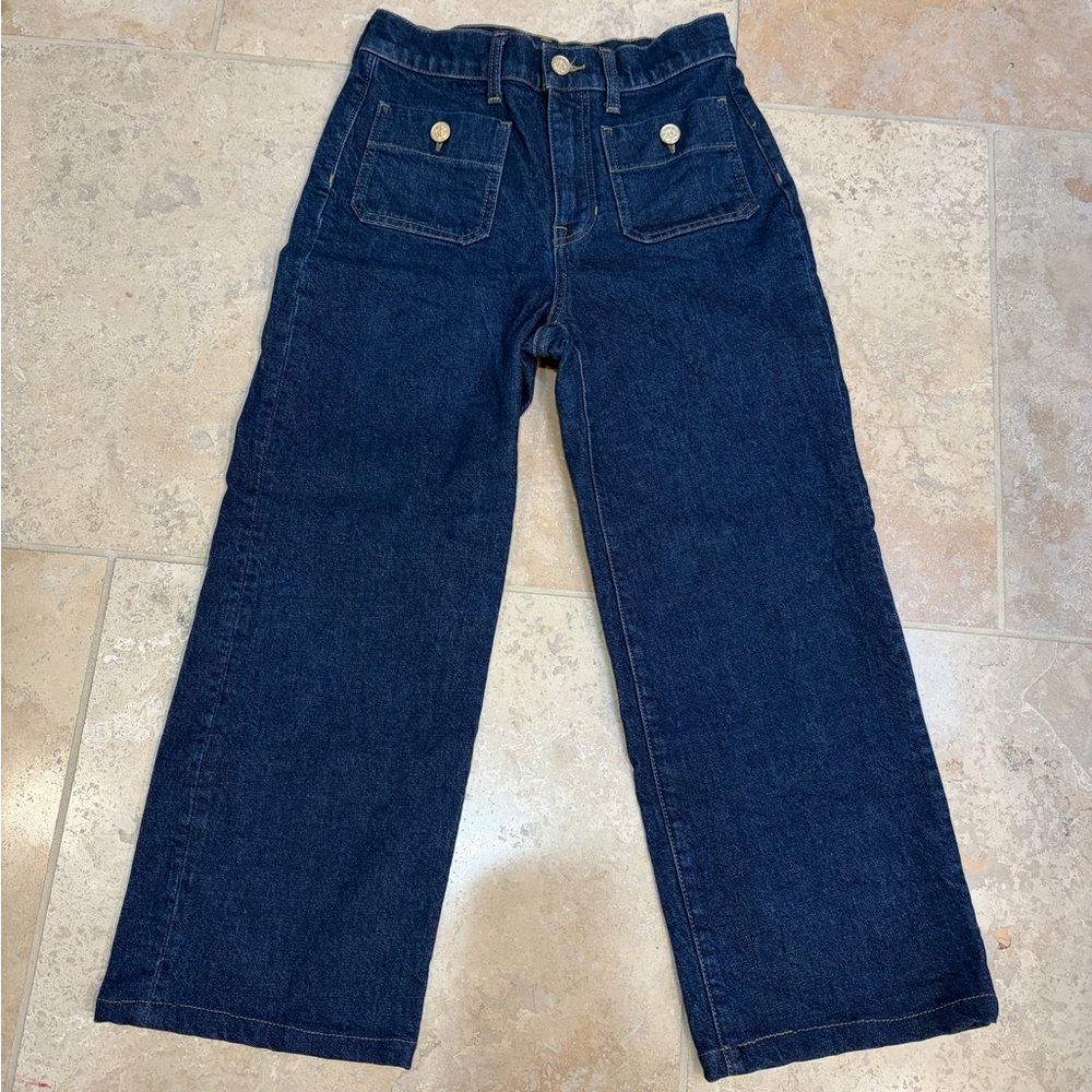 J. Crew Dark Blue Wide Leg Jeans